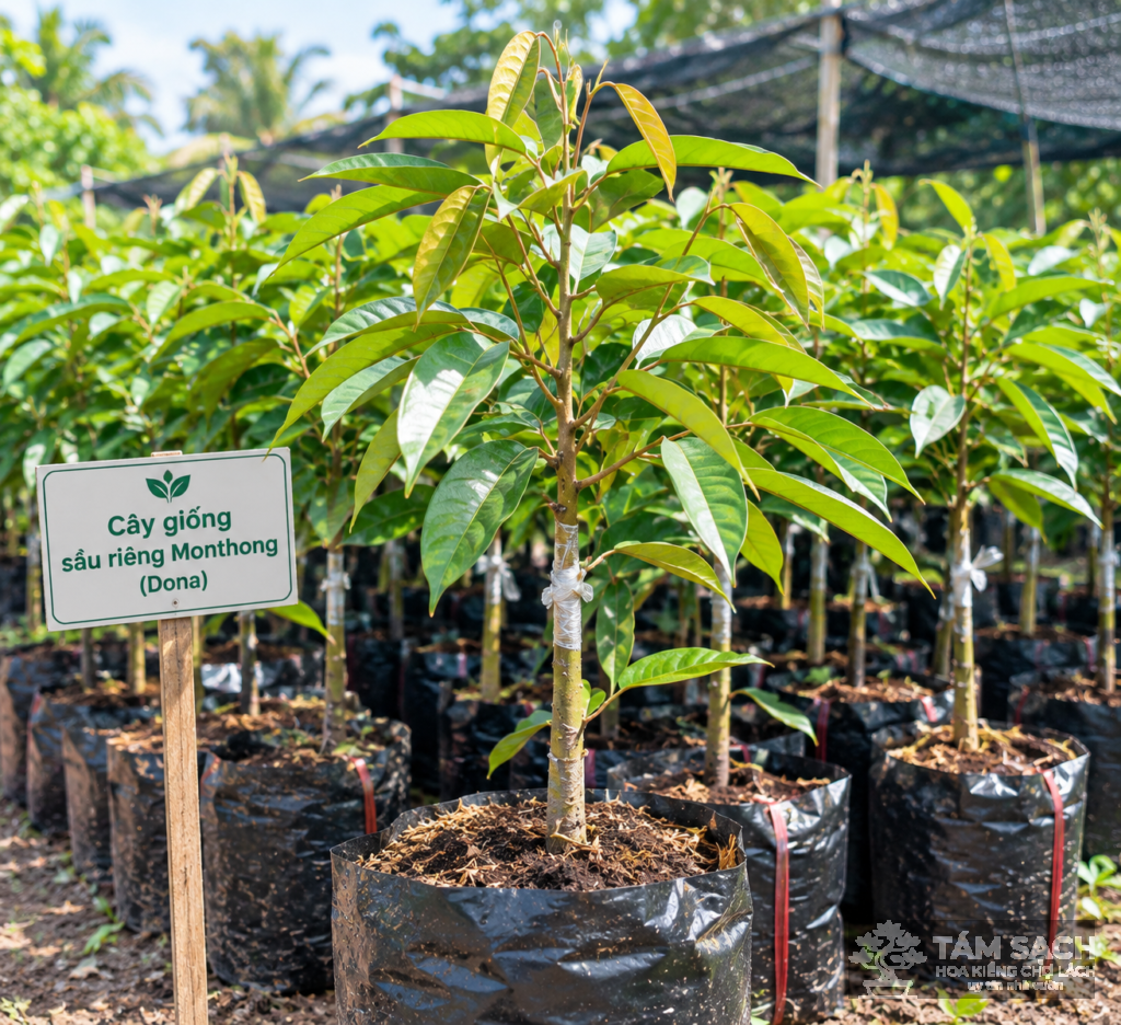 giá cây giống sầu riêng Monthong